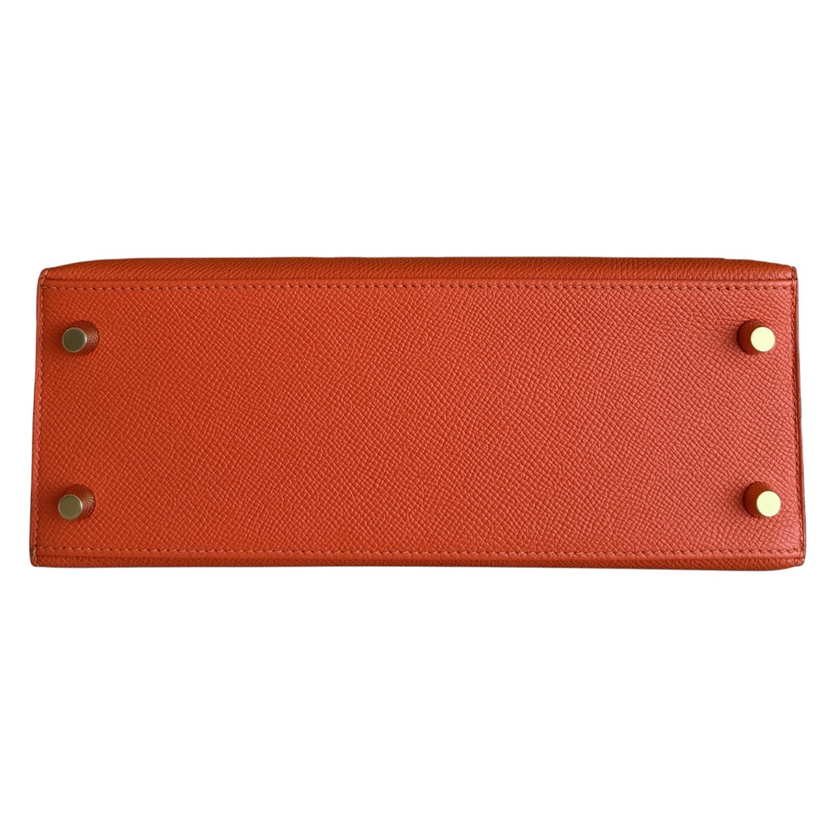 Hermes Kelly 25 Sellier Feu Orange Epsom Gold Hardware RARE