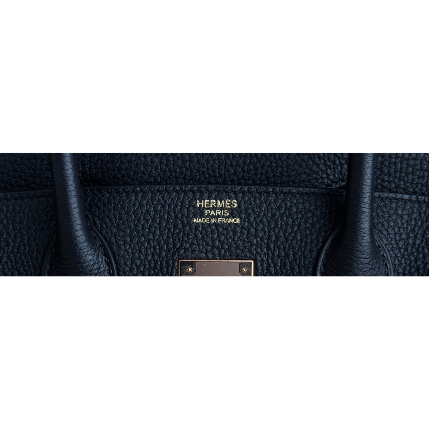 Hermes Birkin 30 Black Noir Togo Leather Rose Gold Hardware Handbag RARE
