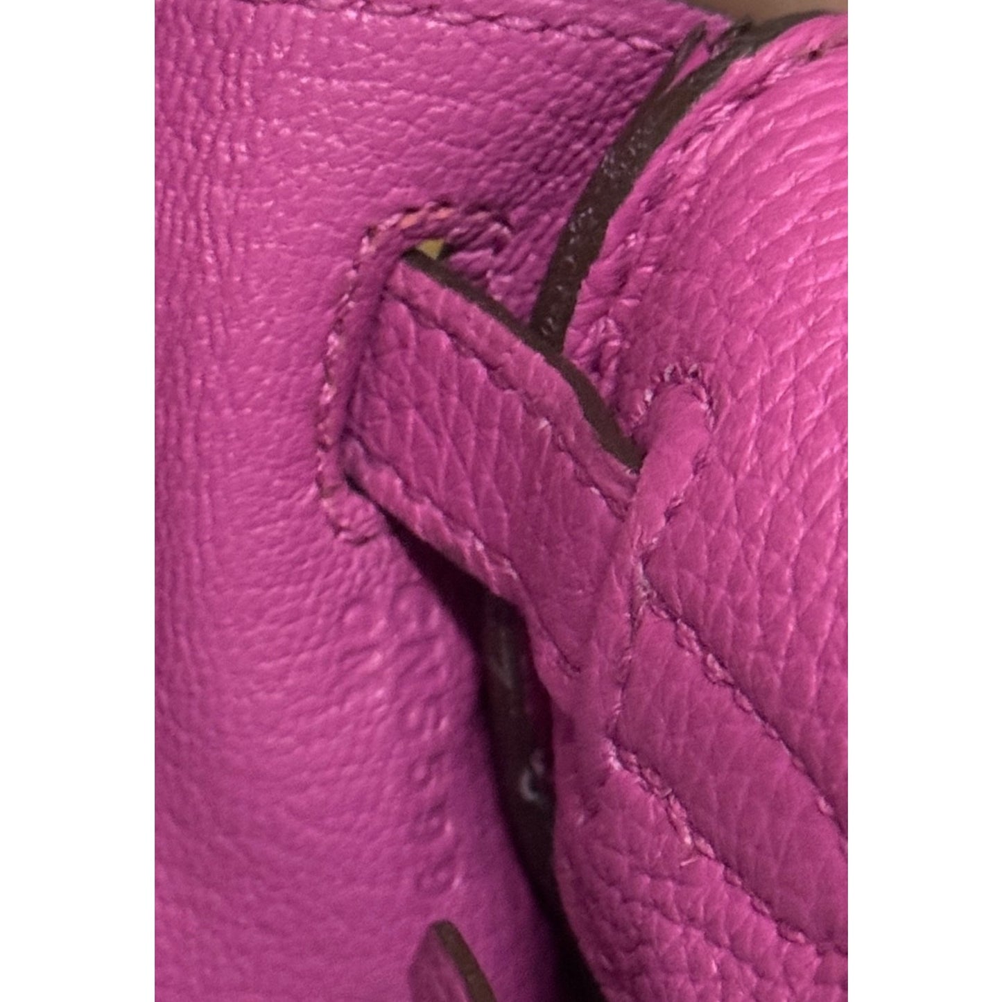 Hermes Kelly 25 Magnolia Pink Purple Togo Leather Palladium Hardware
