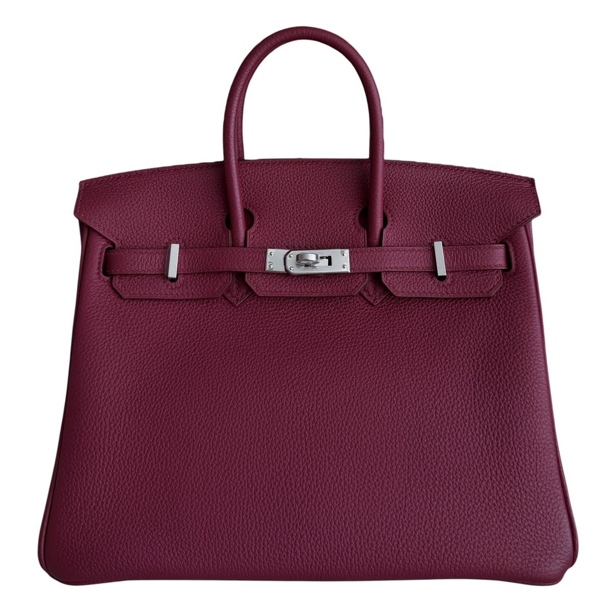 Hermes Birkin 25 Rouge Grenat Red Togo Leather Palladium Hardware RARE