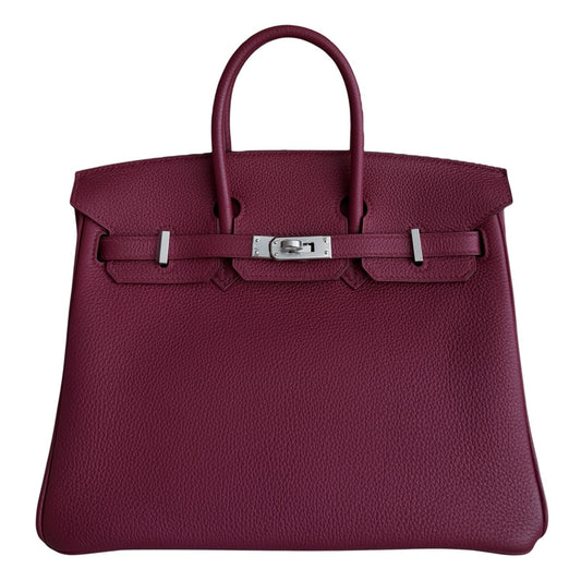 Hermes Birkin 25 Rouge Grenat Red Togo Leather Palladium Hardware RARE