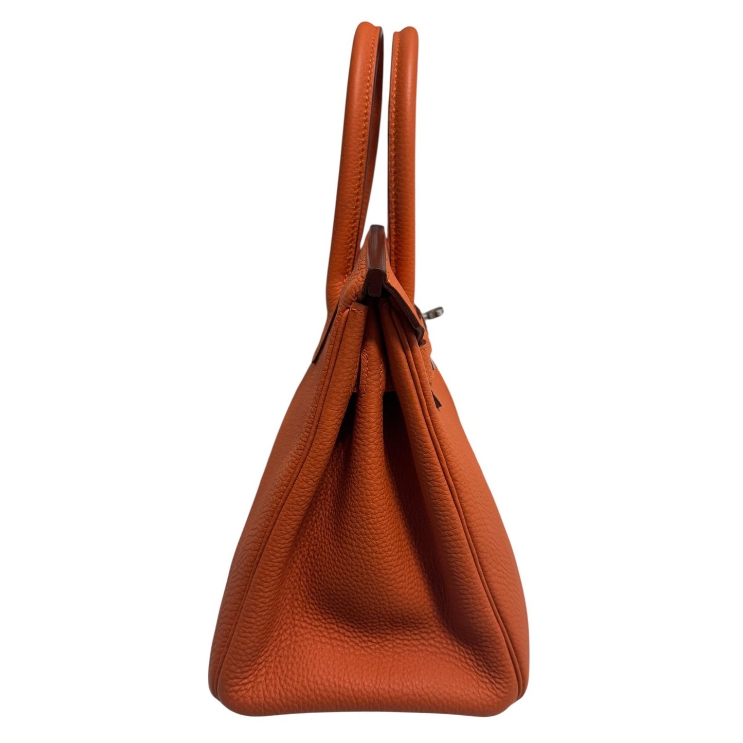 Hermes Birkin 30 Orange Togo Leather Palladium Hardware