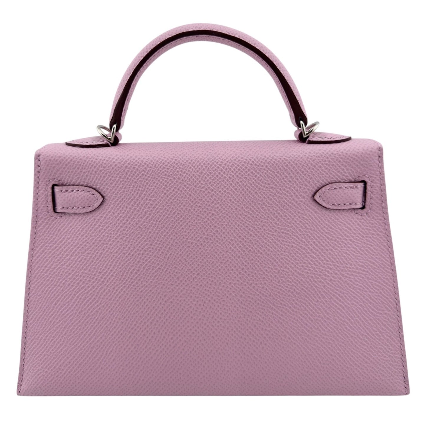 Hermes Kelly Mini 20 Mauve Sylvester Pink Epsom Leather Palladium Hardware RARE