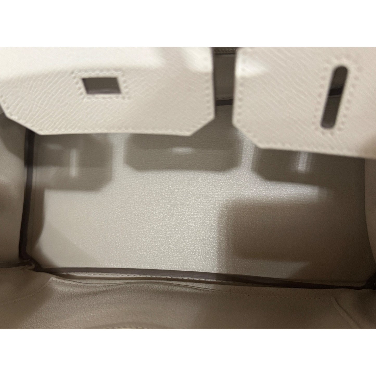 Hermes Birkin 30 Craie White Epsom Leather Gold Hardware Handbag