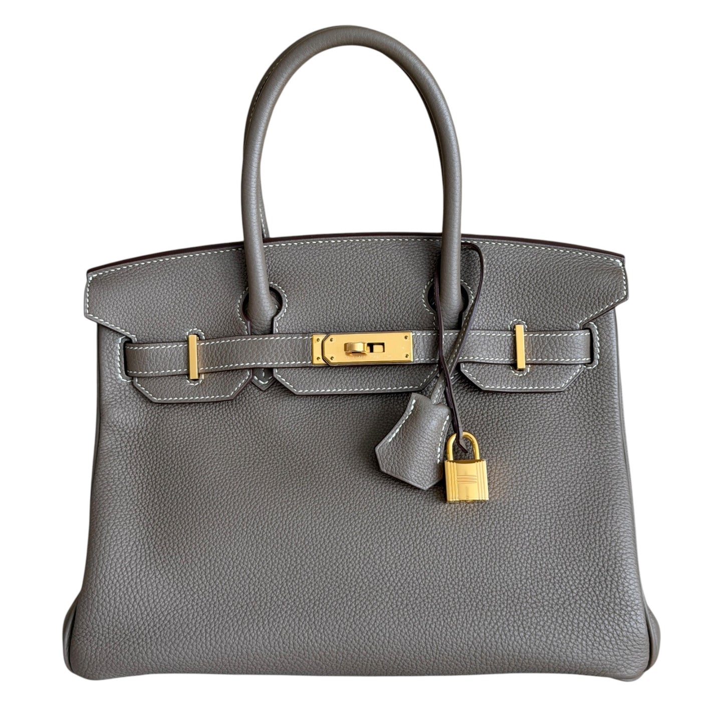 Hermes Birkin 30 Etoupe Gray Togo Leather Gold Hardware