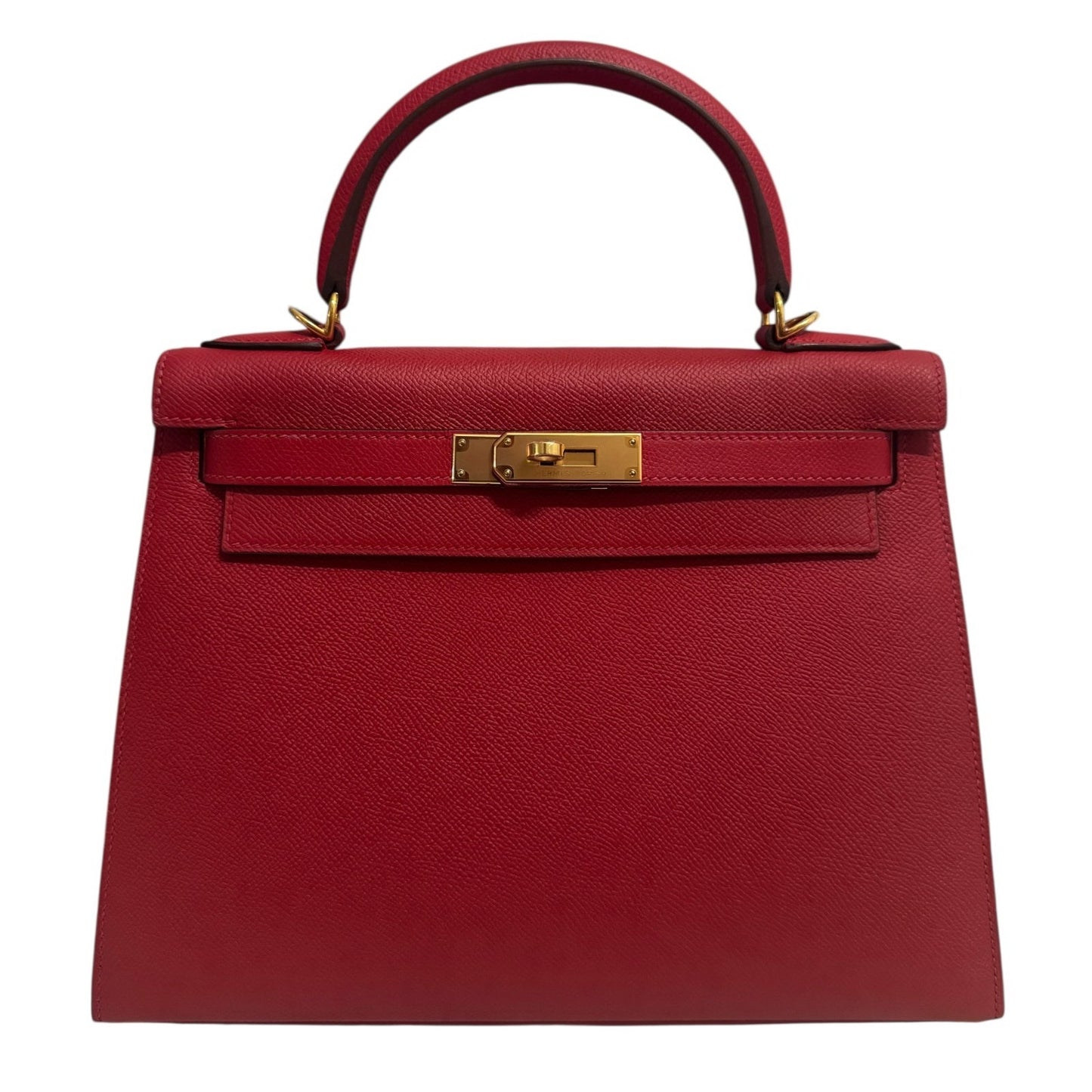 Hermes Kelly 28 Sellier Rouge Casaque Red Epsom Leather Gold Hardware