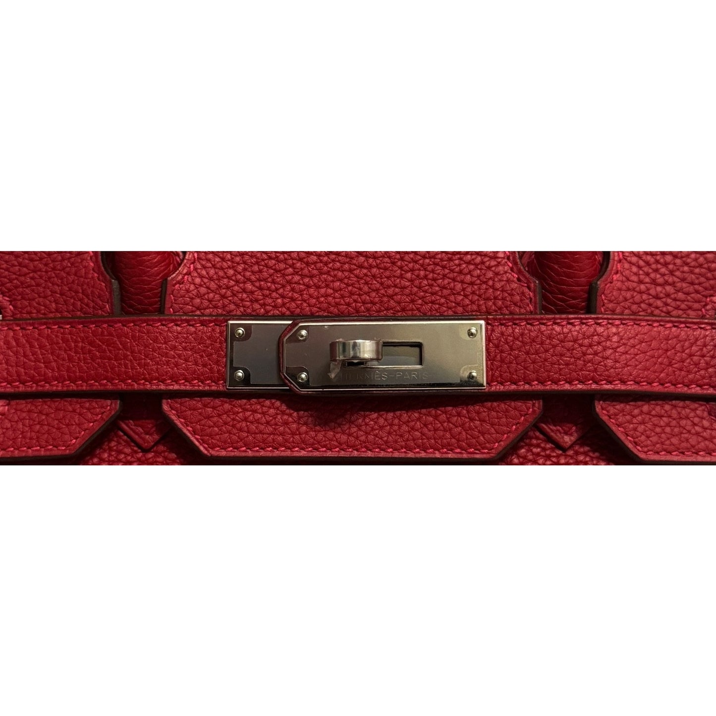 Hermes Birkin 30 Verso Rouge Casaque & Rouge H Togo Leather Palladium Hardware