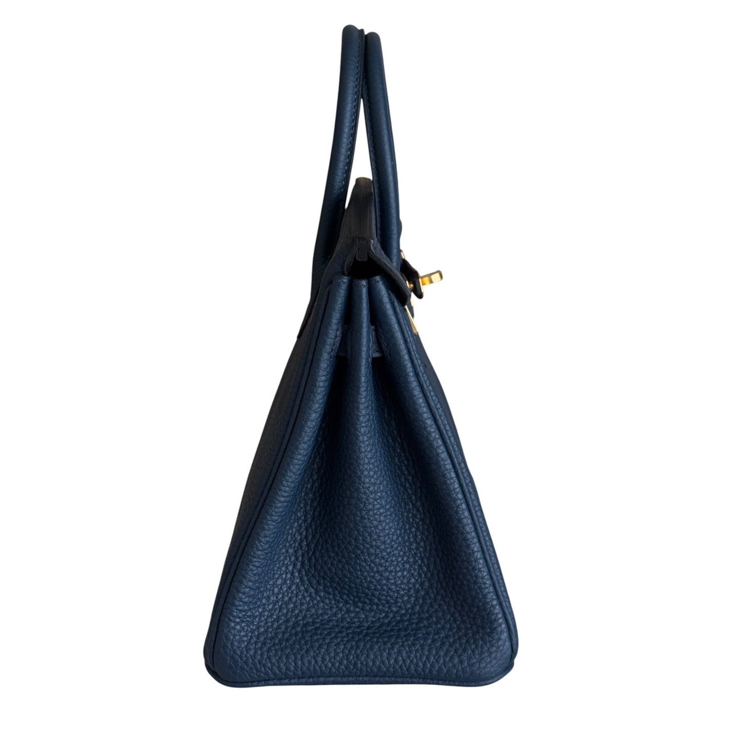 Hermes Birkin 25 Bleu Prusse Blue Togo Leather Gold Hardware