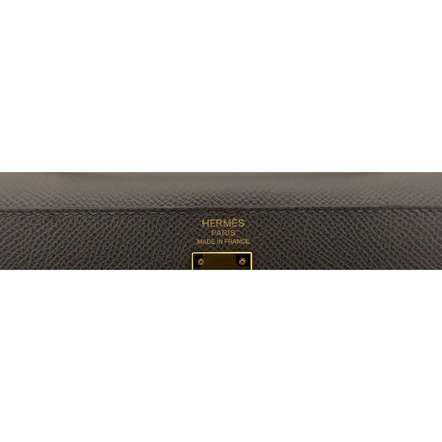 Hermes Kelly 25 Sellier Etain Gray Epsom Leather Gold Hardware