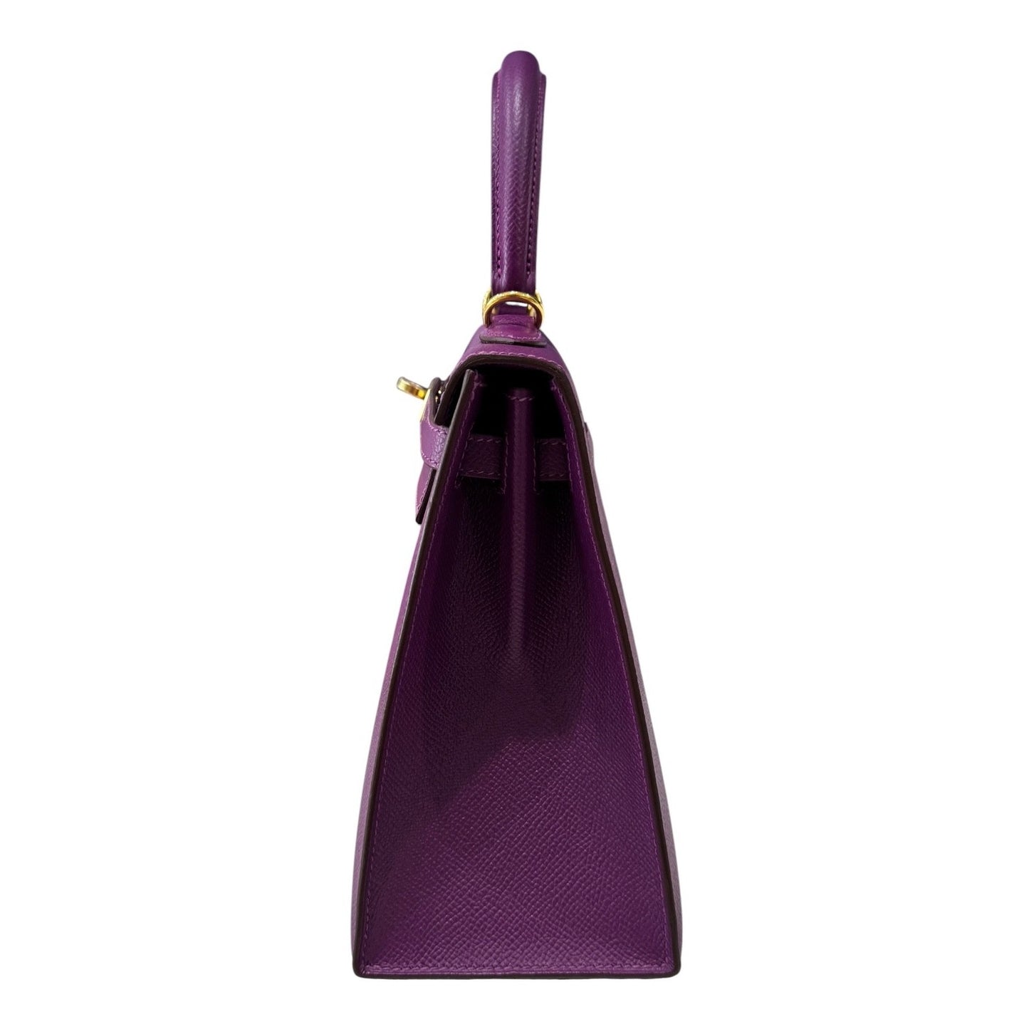 Hermes Kelly 25 Sellier Anemone Purple Epsom Leather Gold Hardware RARE