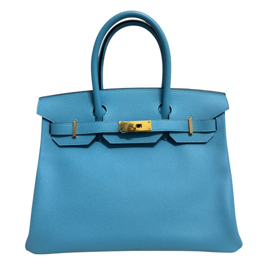 Hermes Birkin 30 Bleu du Nord Blue Epsom Leather Gold Hardware