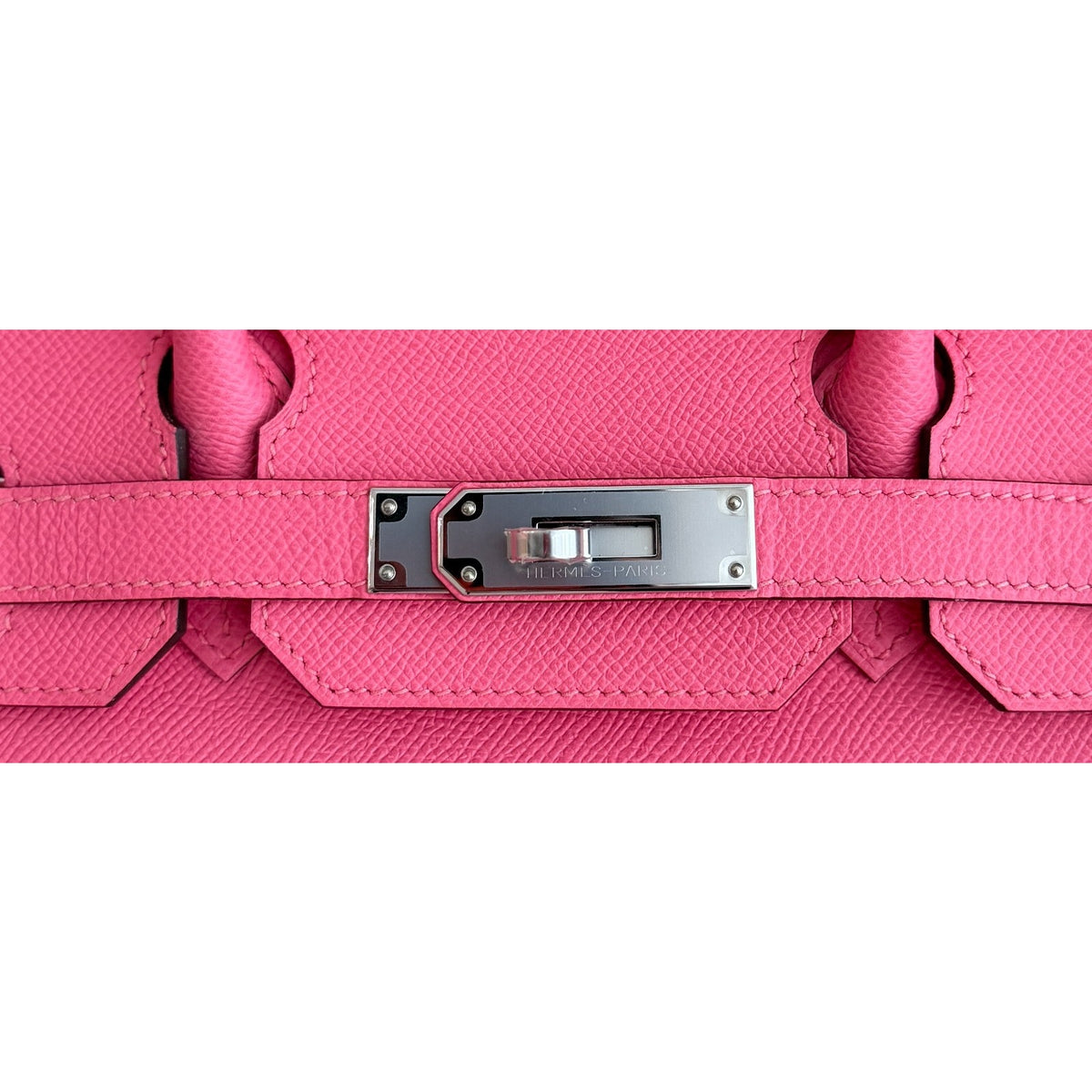 Hermes Birkin 30 Rose Azalee Pink Epsom Leather Palladium Hardware Handbag RARE