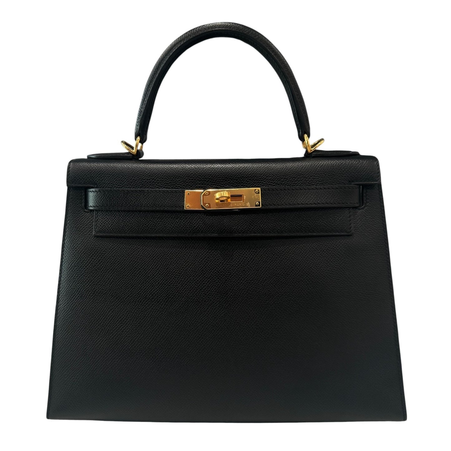 Hermes Kelly 28 Sellier Black Noir Epsom Leather Gold Hardware