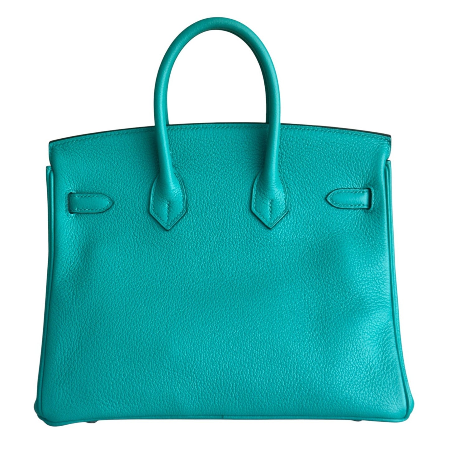 Hermes Birkin 25 Verso Vert Verone Rose Lipstick Leather Palladium Hardware