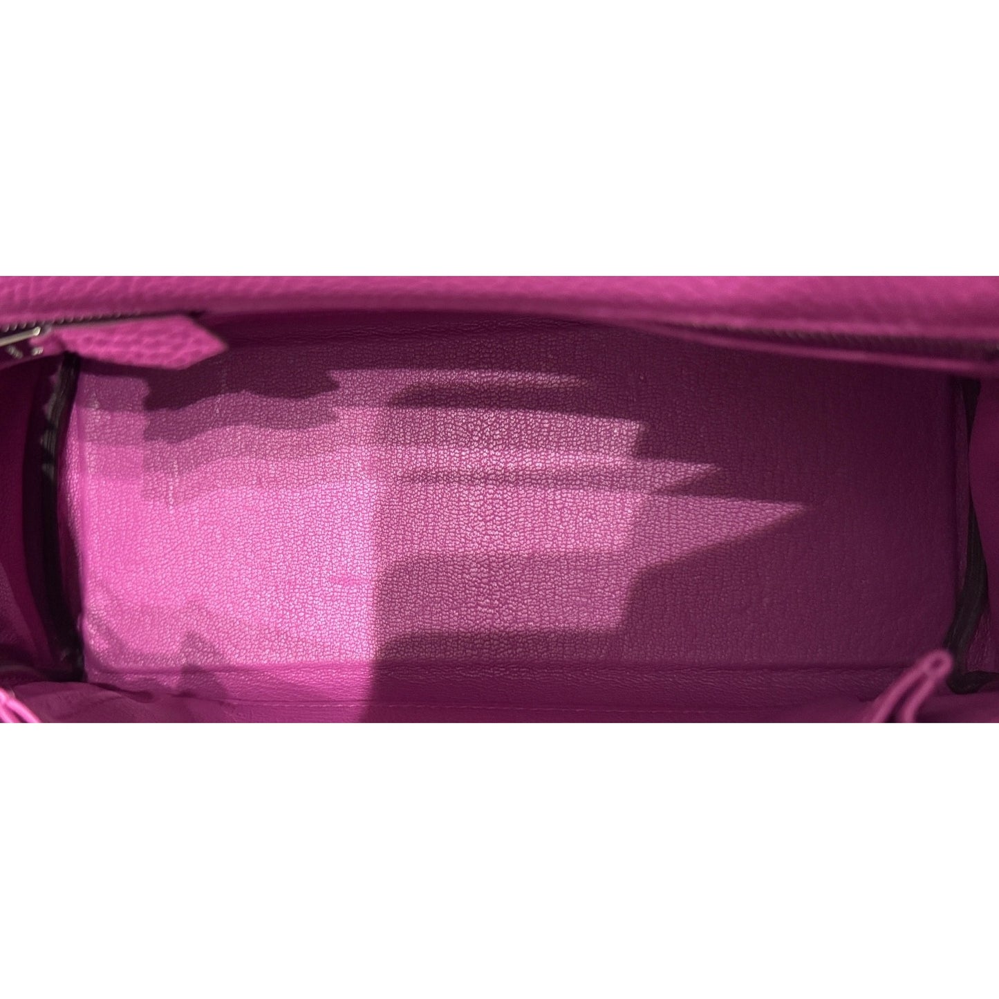 Hermes Kelly 25 Magnolia Pink Purple Togo Leather Palladium Hardware