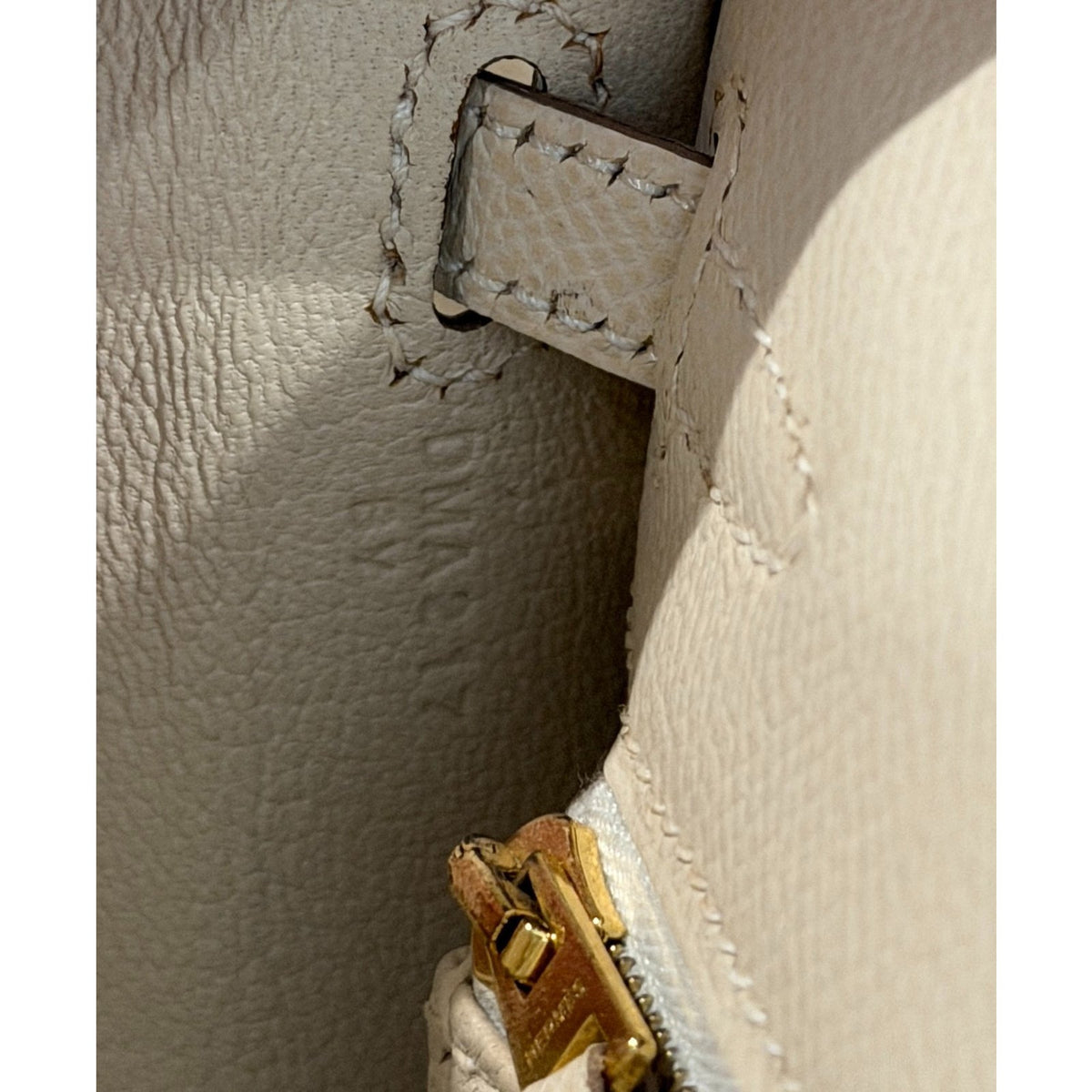 Hermes Kelly 25 Sellier Craie White Epsom Leather Gold Hardware