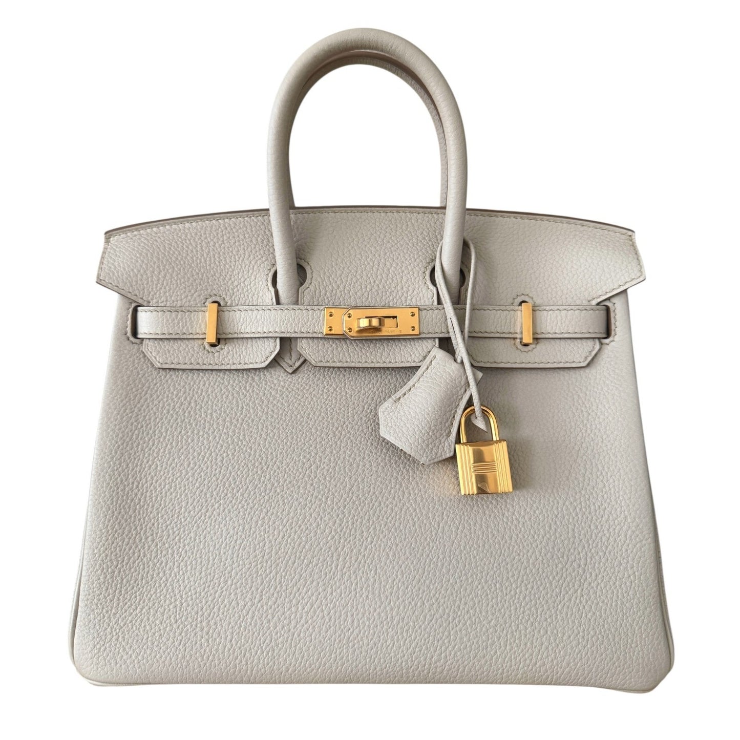 Hermes Birkin 25 Beton Beige Cream Togo Leather Gold Hardware