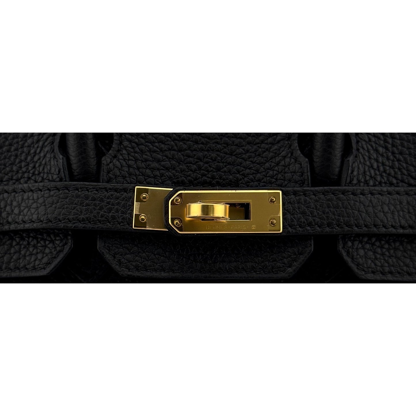 Hermes Birkin 25 Black Noir Togo Leather Gold Hardware Handbag