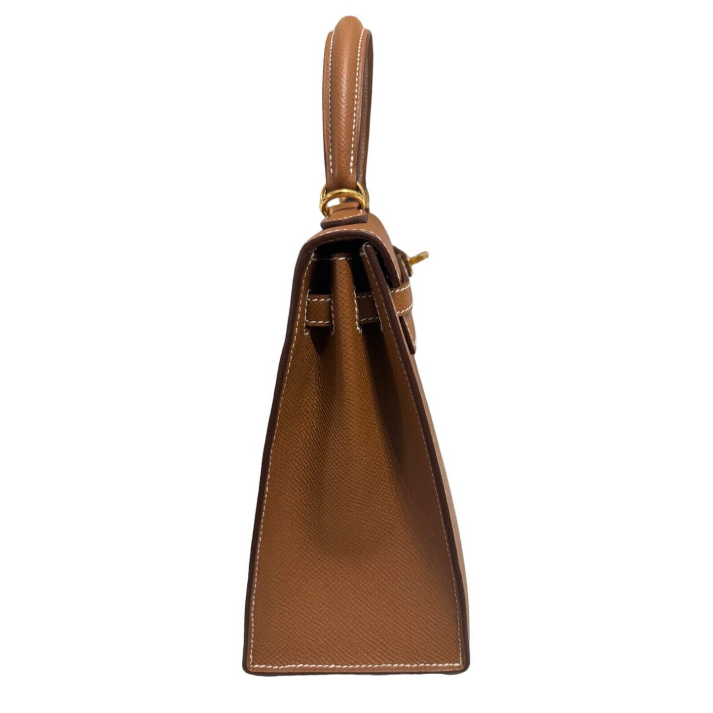 Hermes Kelly 25 Sellier Gold Tan Epsom Leather Gold Hardware Shoulder bag 2022