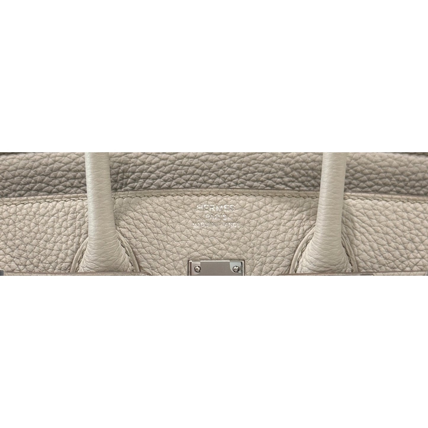 Hermes Birkin 25 Beton Cream Togo Leather Palladium Hardware Rare