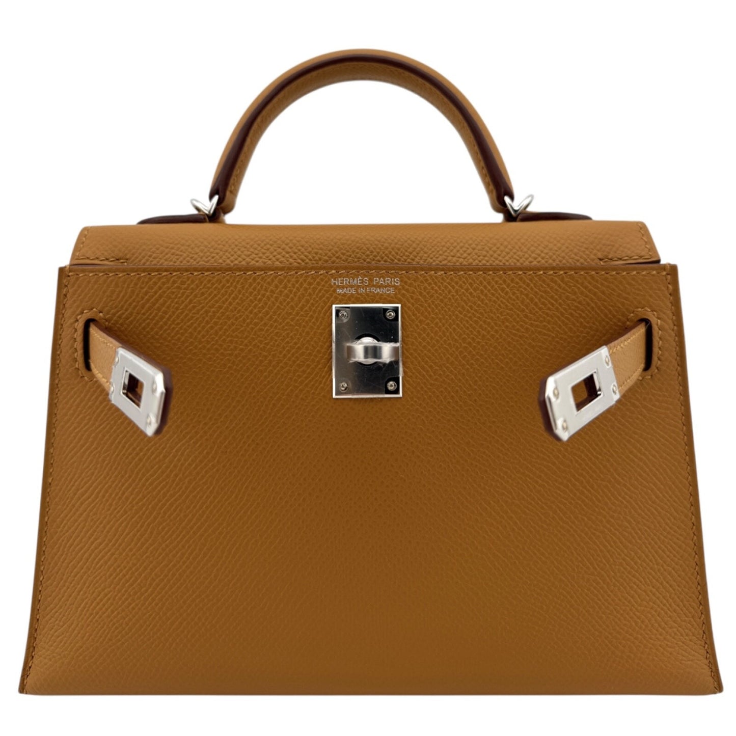 Hermes Kelly Mini 20 Sesame Tan Epsom Leather Palladium Hardware
