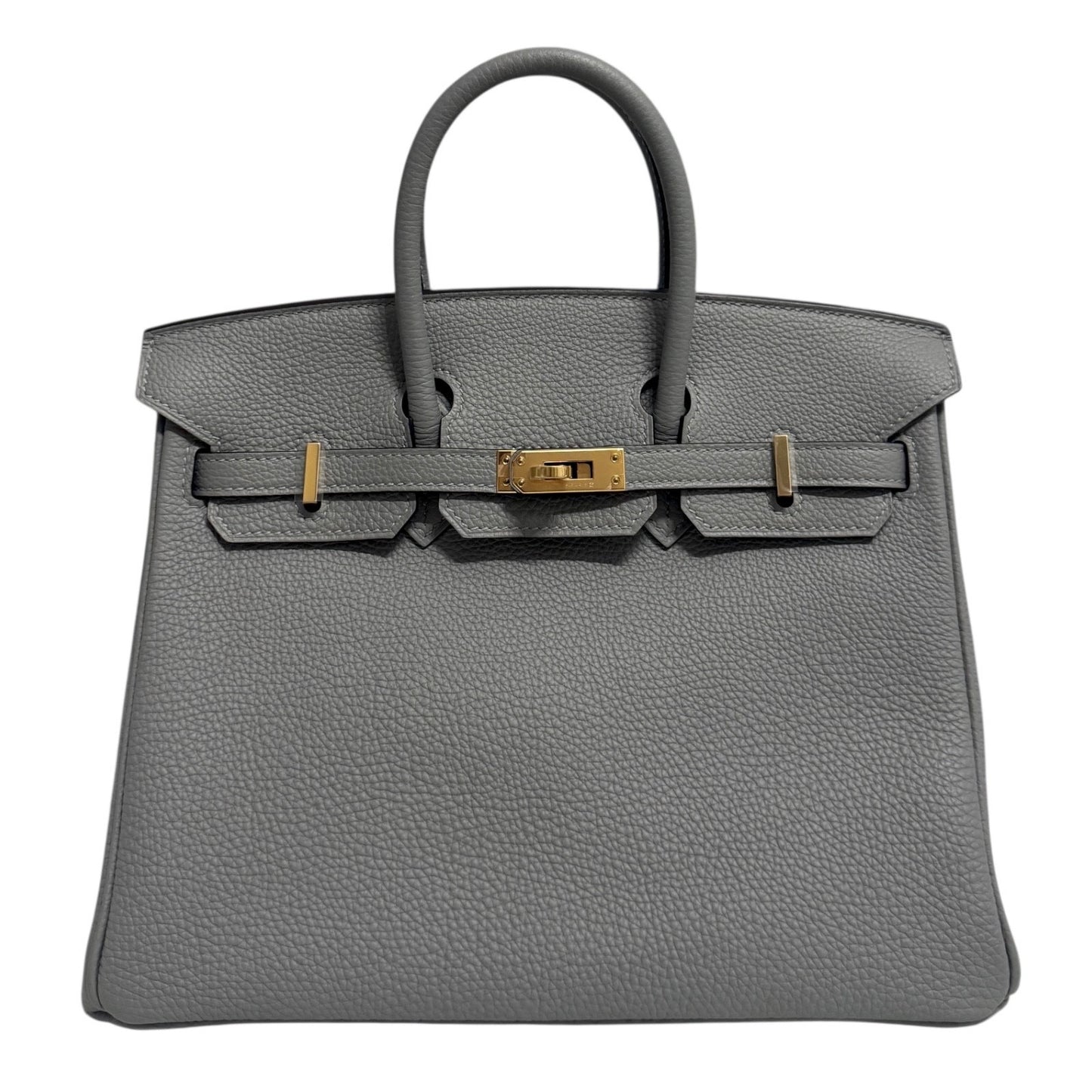 Hermes Birkin 25 Gris Mouette Gray Togo Leather Gold Hardware RARE