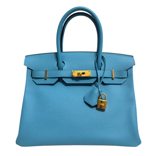 Hermes Birkin 30 Bleu du Nord Blue Epsom Leather Gold Hardware