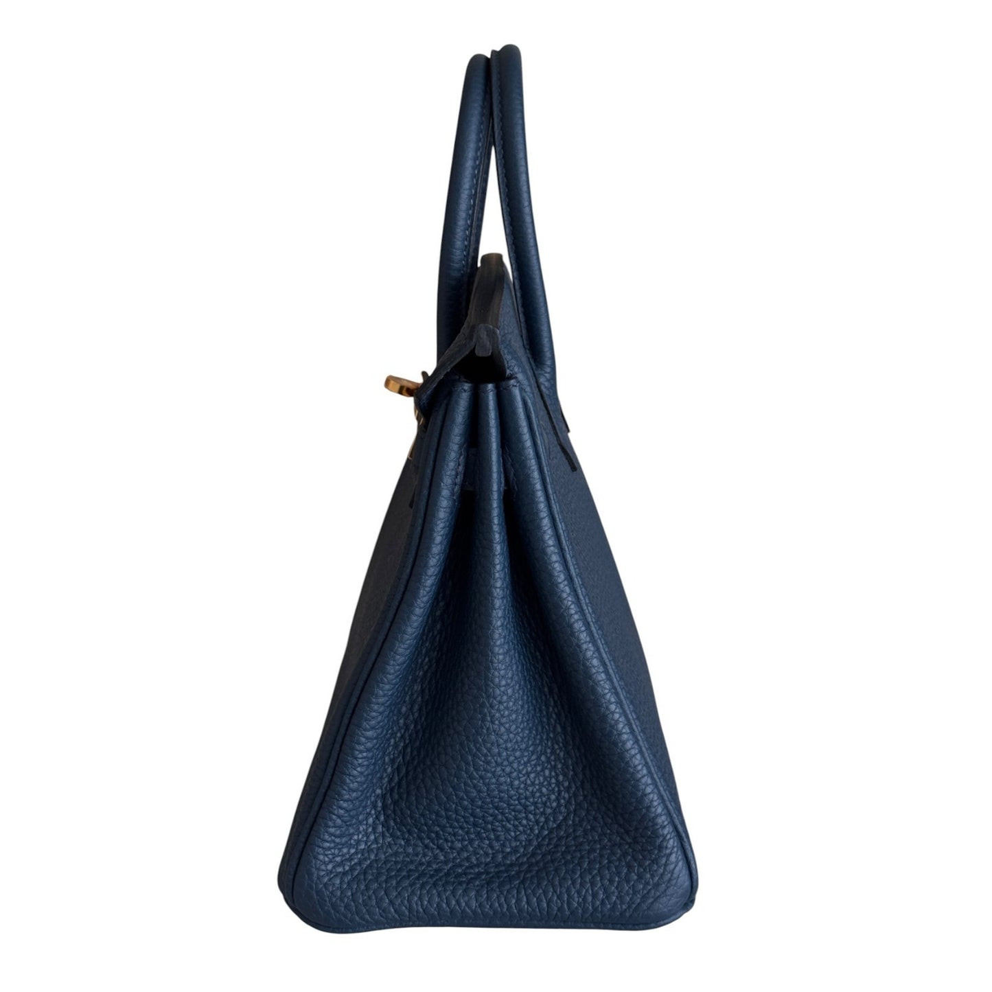 Hermes Birkin 25 Bleu Prusse Blue Togo Leather Gold Hardware
