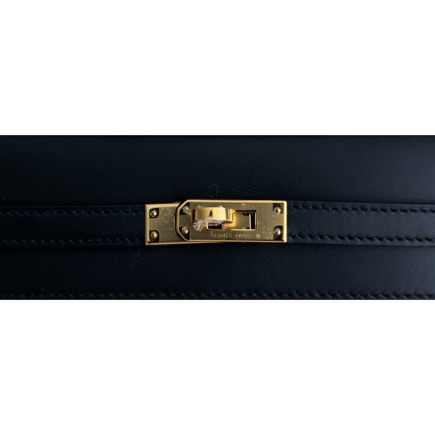 Hermes Kelly 25 Sellier Black Noir Sombrero Leather Gold Hardware RARE