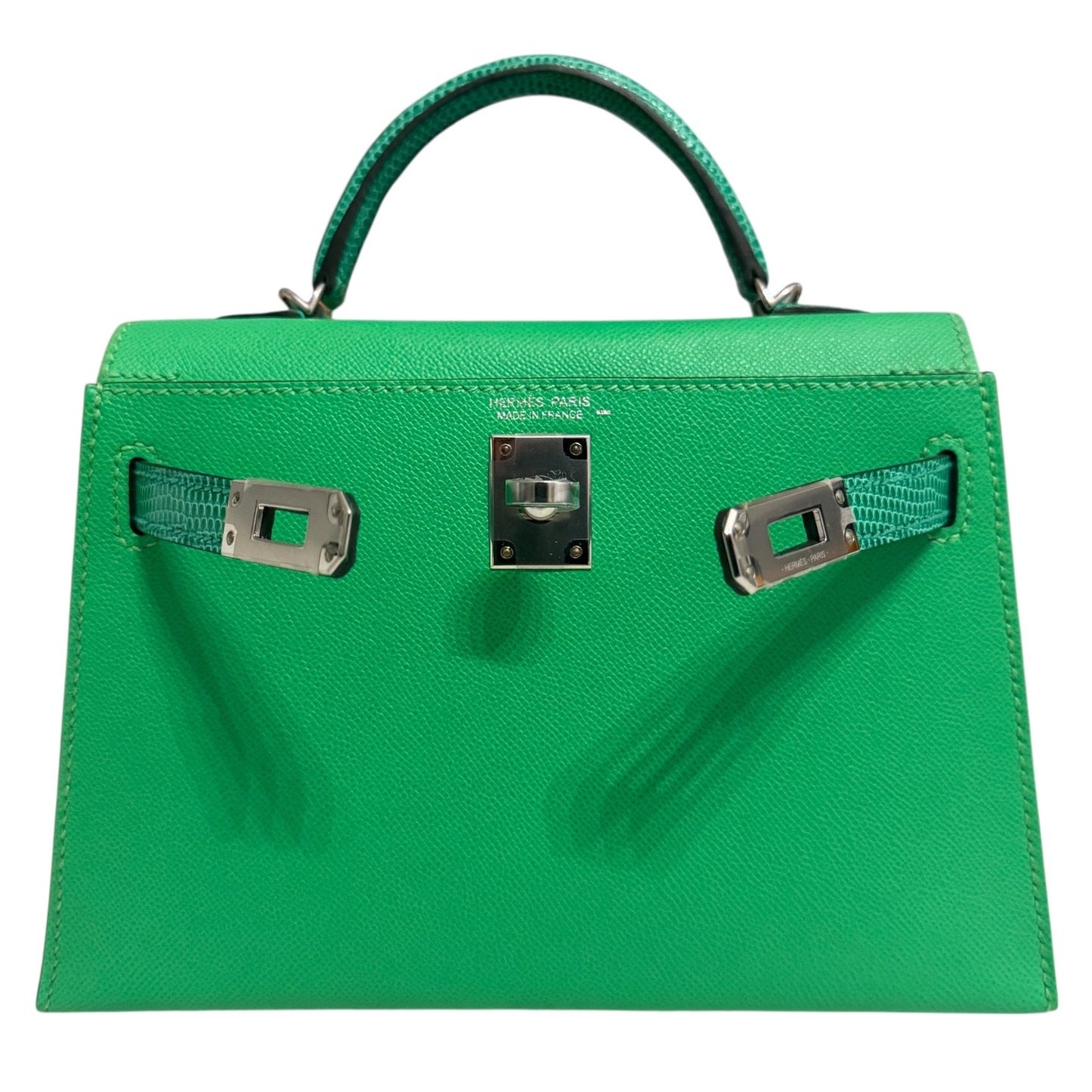 Hermes Mini Kelly Touch Lizard Vert Comics Green Madame Leather Palladium HWR