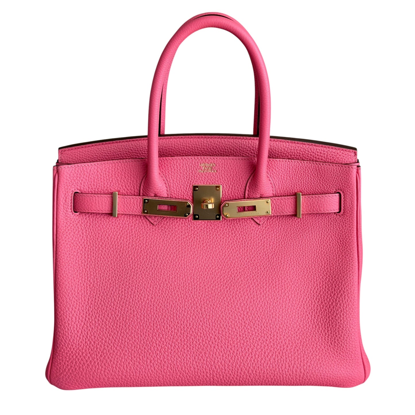 Hermes Birkin 30 Rose Lipstick Pink Togo Leather Gold Hardware Handbag RARE