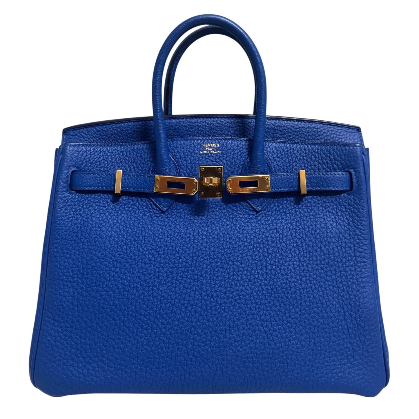 Hermes Birkin 25 Blue Zellige Togo Leather Gold Hardware RARE