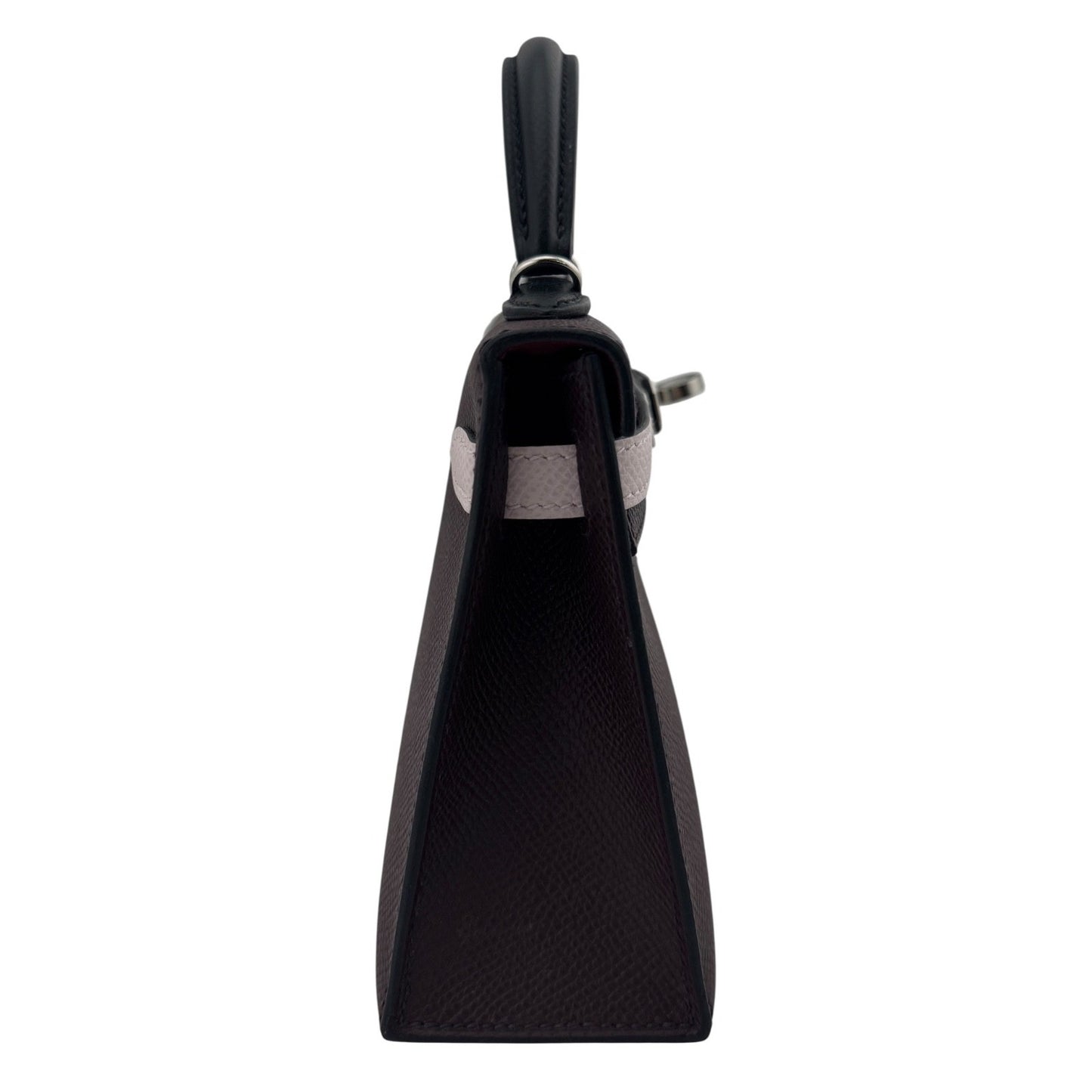 Hermes Kelly Mini 20 Tri Color Rouge Sellier Mauve Pale Black Epsom Palladium