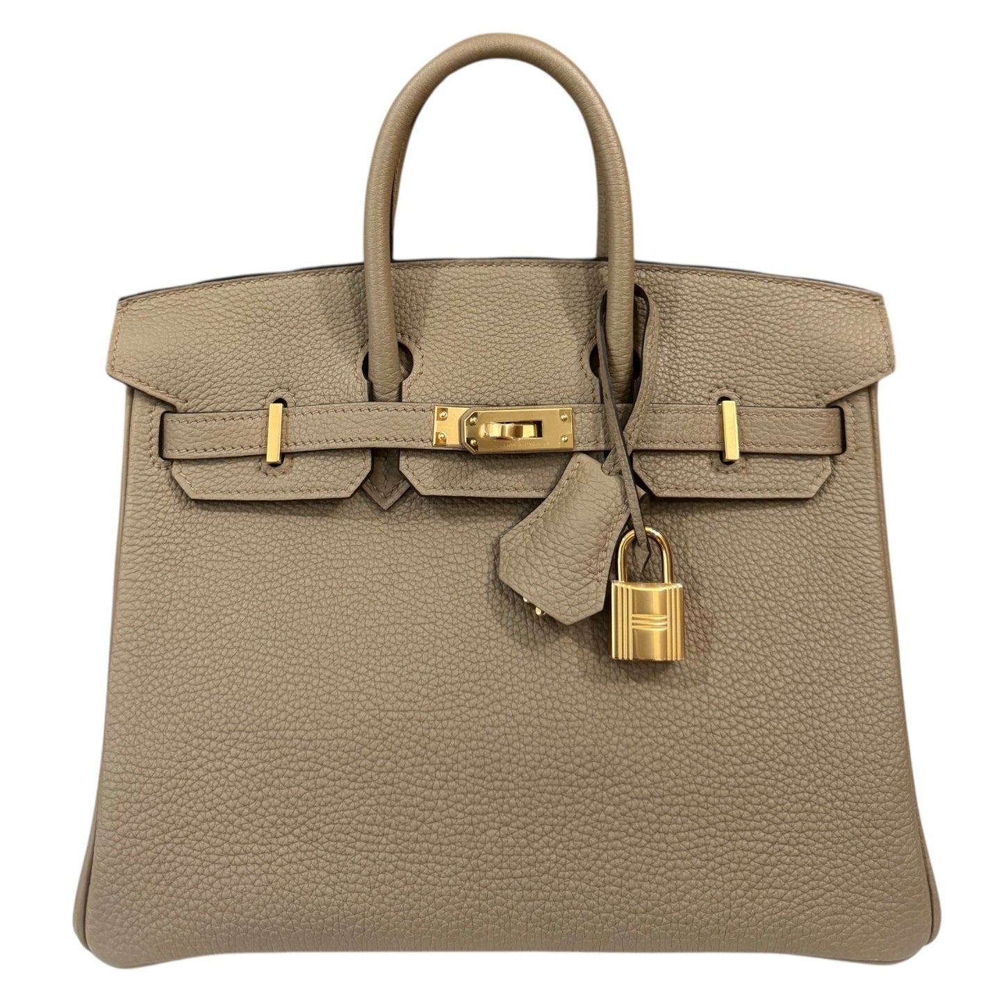 Hermes Birkin 25 Beige Marfa Togo Leather Gold Hardware NEW