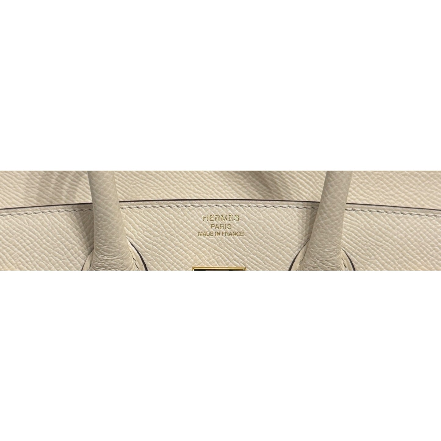 Hermes Birkin 25 Sellier Nata Cream White Epsom Leather Gold Hardware