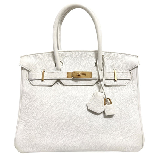 Hermes Birkin 30 White Blanc Leather Gold Hardware RARE