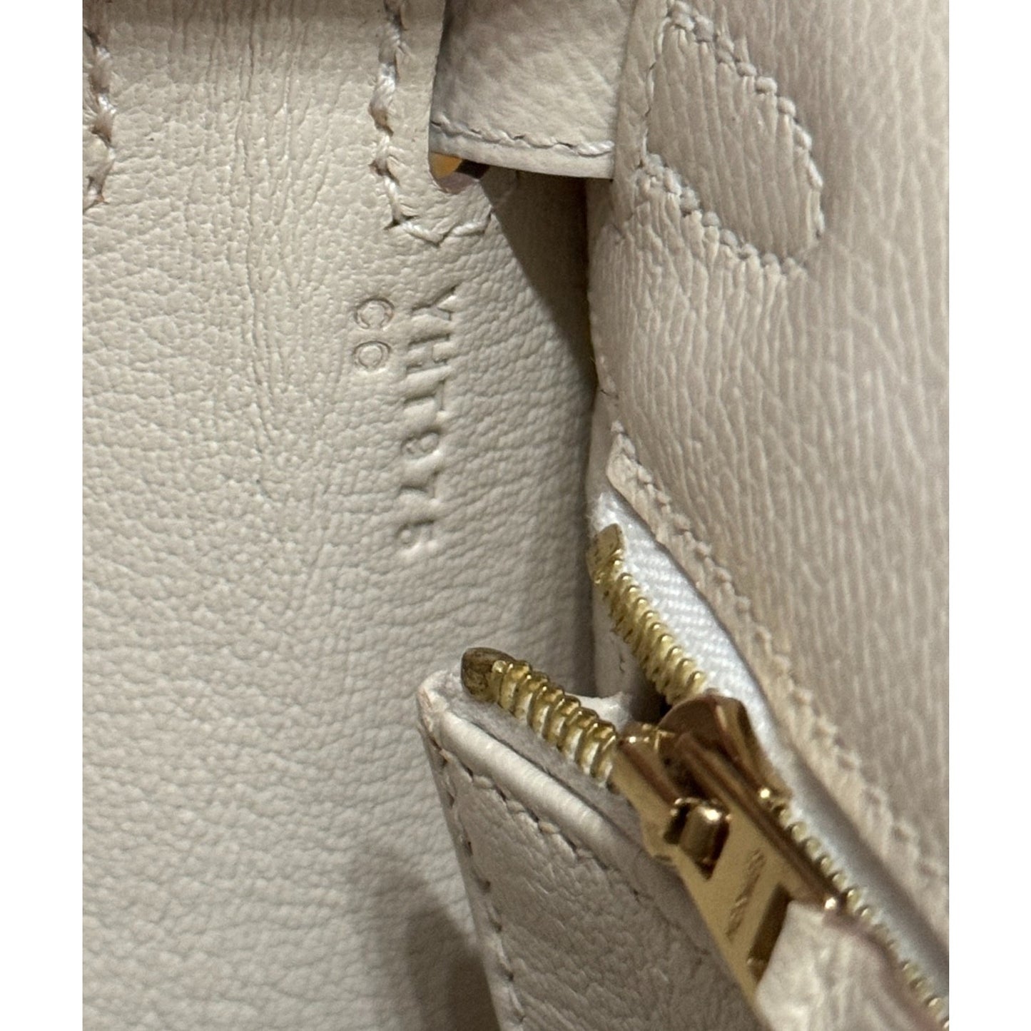 Hermes Kelly 25 Sellier Craie Cream Epsom Leather Gold Hardware