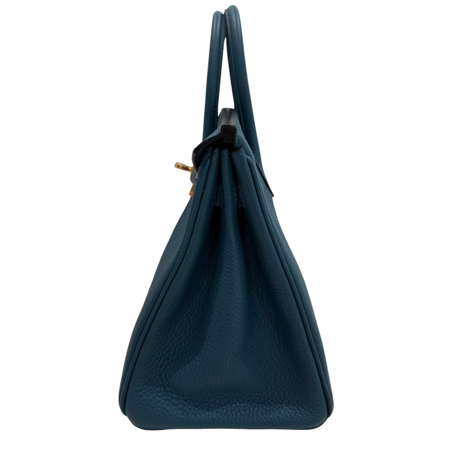Hermes Birkin 25 Blue Colvert Togo Leather Gold Hardware RARE