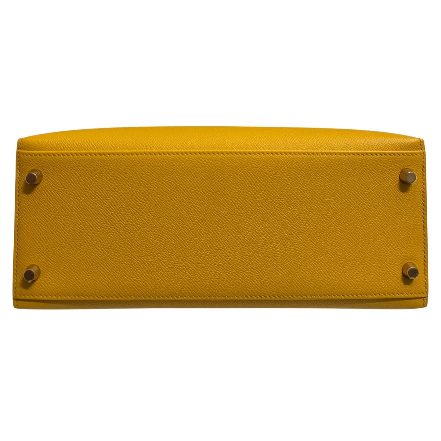 Hermes Kelly 28 Sellier Jaune Ambre Yellow Epsom Leather Gold Hardware