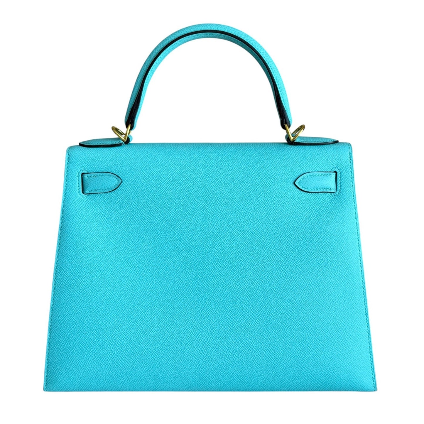 Hermes Kelly 28 Sellier Blue Atoll Epsom Leather Gold Hardware