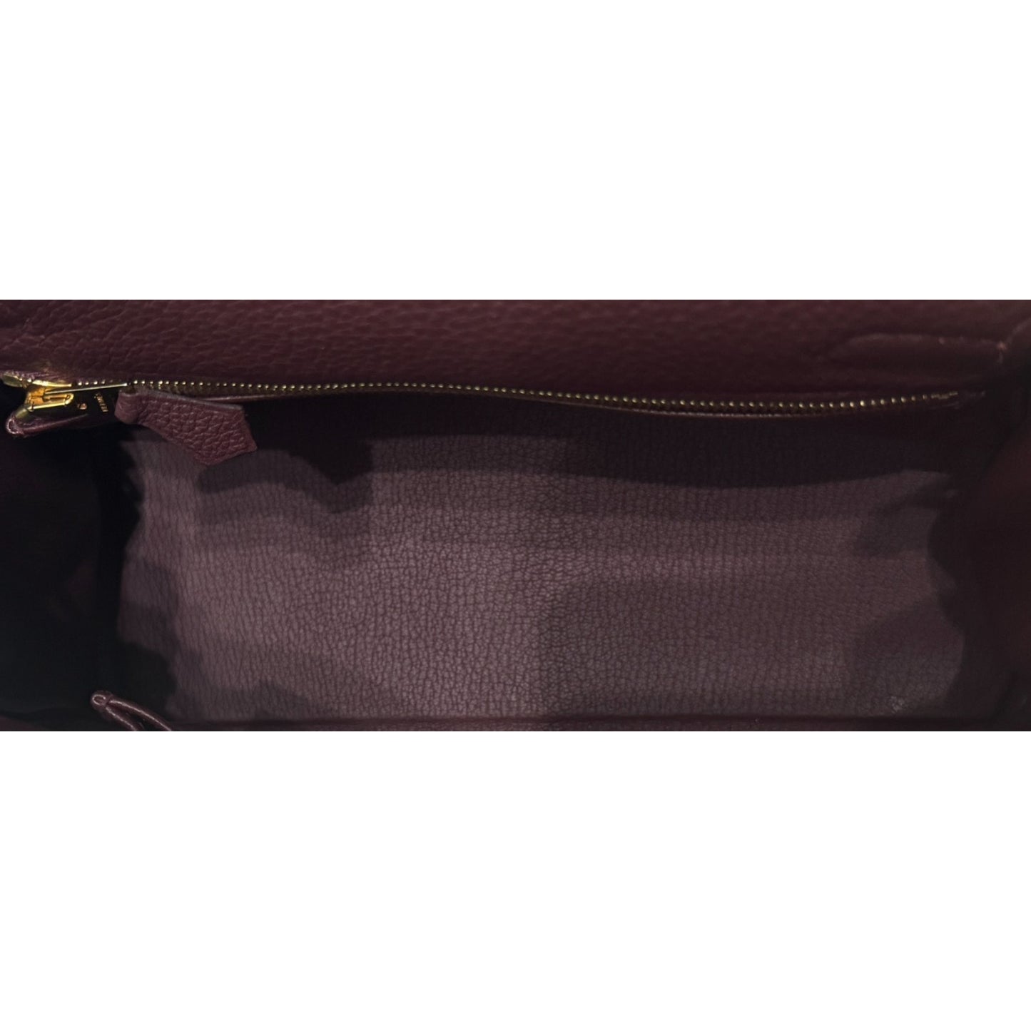 Hermes Kelly 25 Bourdeaux Burgundy Red Togo Leather Gold Hardware RARE