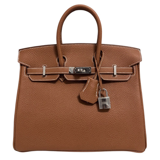 Hermes Birkin 25 Gold Tan Togo Leather Palladium Hardware 2024 New