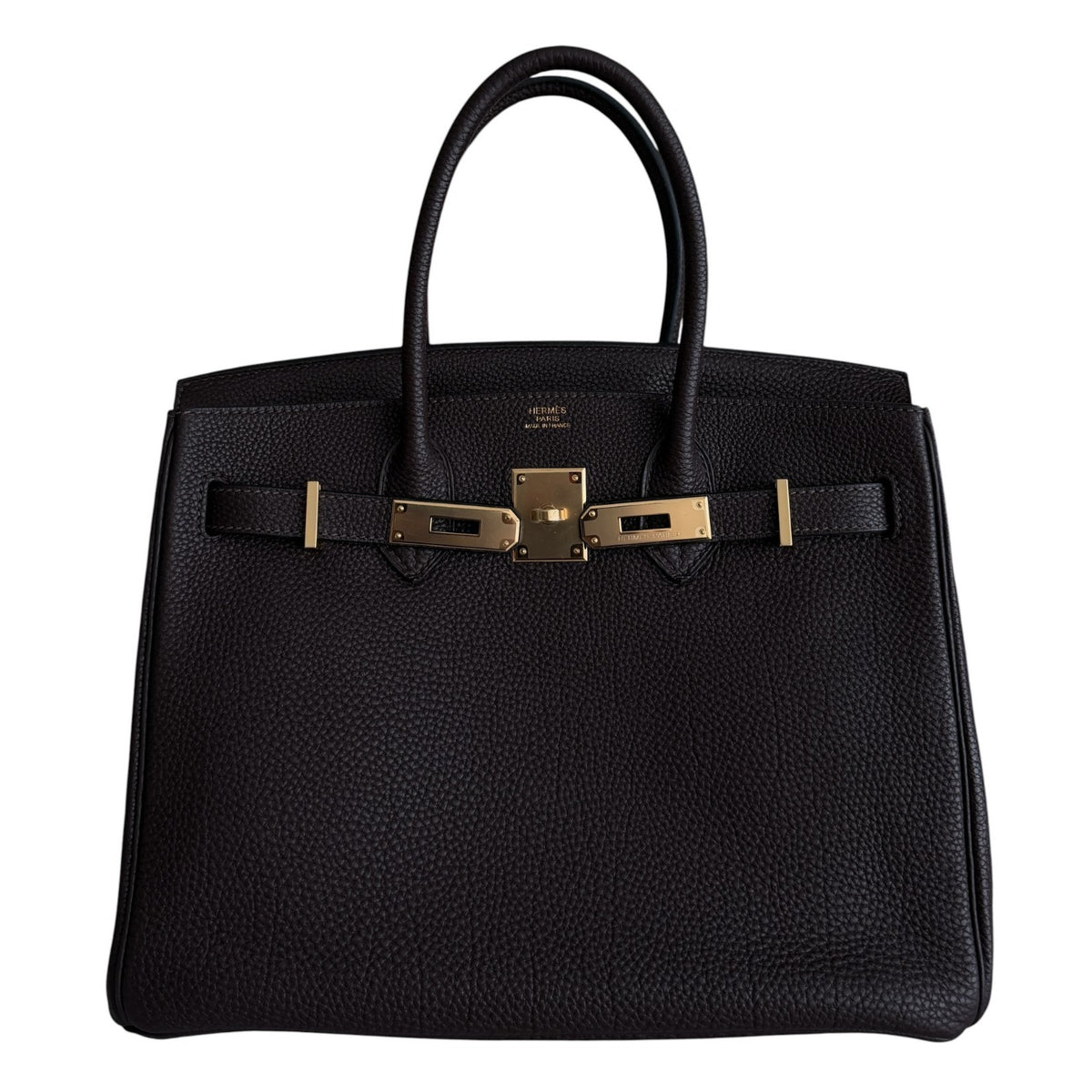 Hermes Birkin 30 Chocolate Brown Togo Leather Gold Hardware Handbag