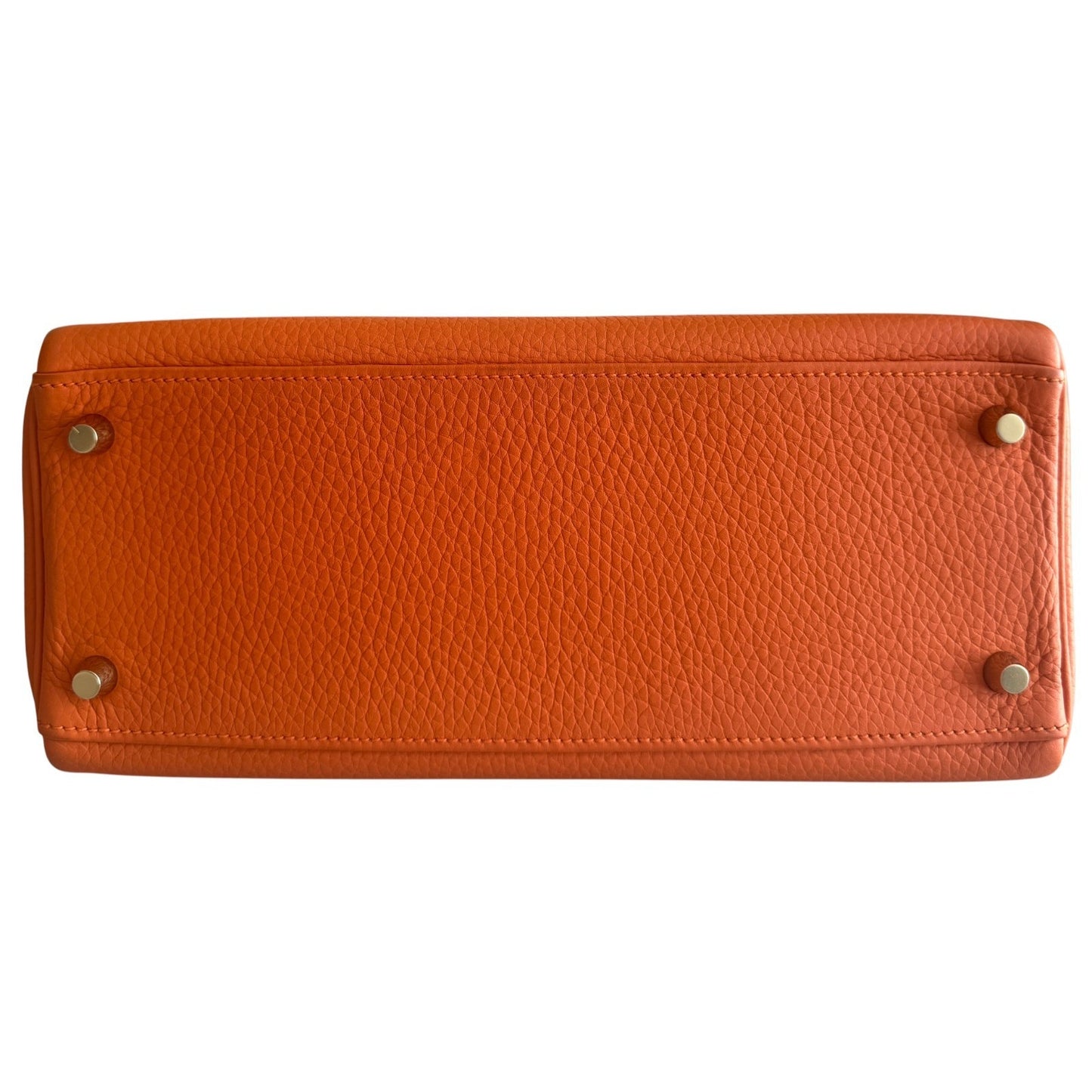 Hermes Kelly 28 Retourne Orange Togo Leather Gold Hardware