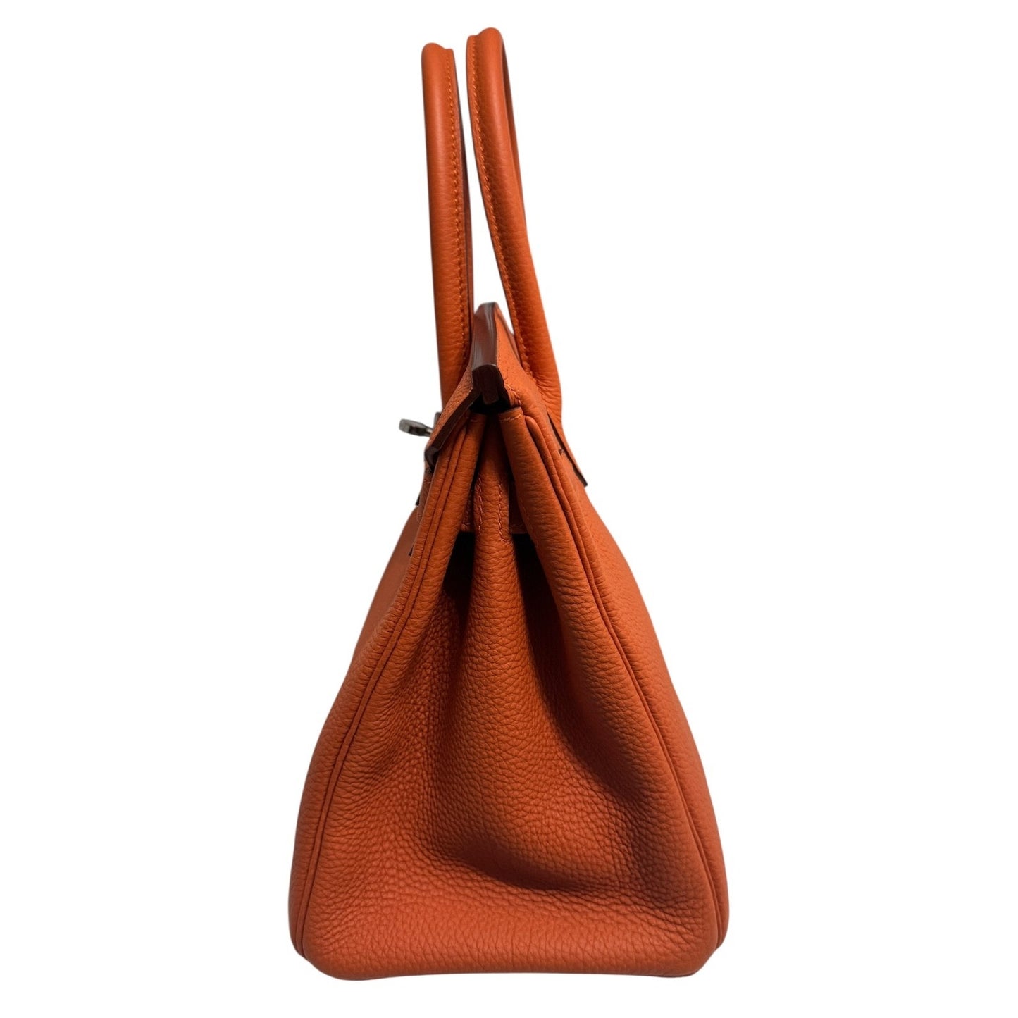 Hermes Birkin 30 Orange Togo Leather Palladium Hardware