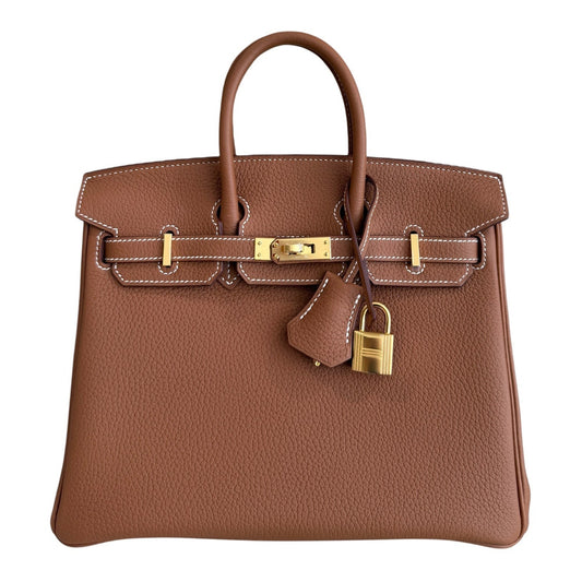 Hermes Birkin 25 Gold Tan Togo Leather Gold Hardware NEW 2026