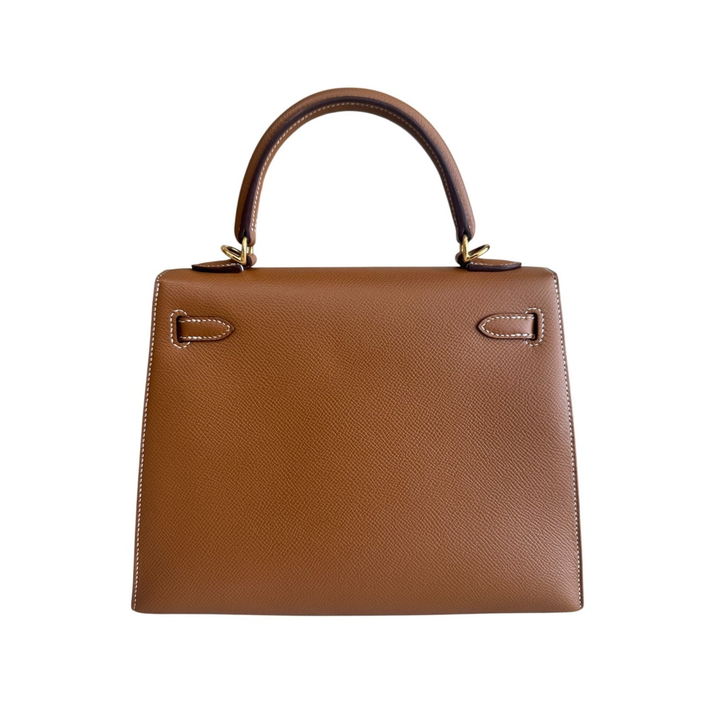 Hermes Kelly 25 Sellier Gold Tan Epsom Leather Gold Hardware