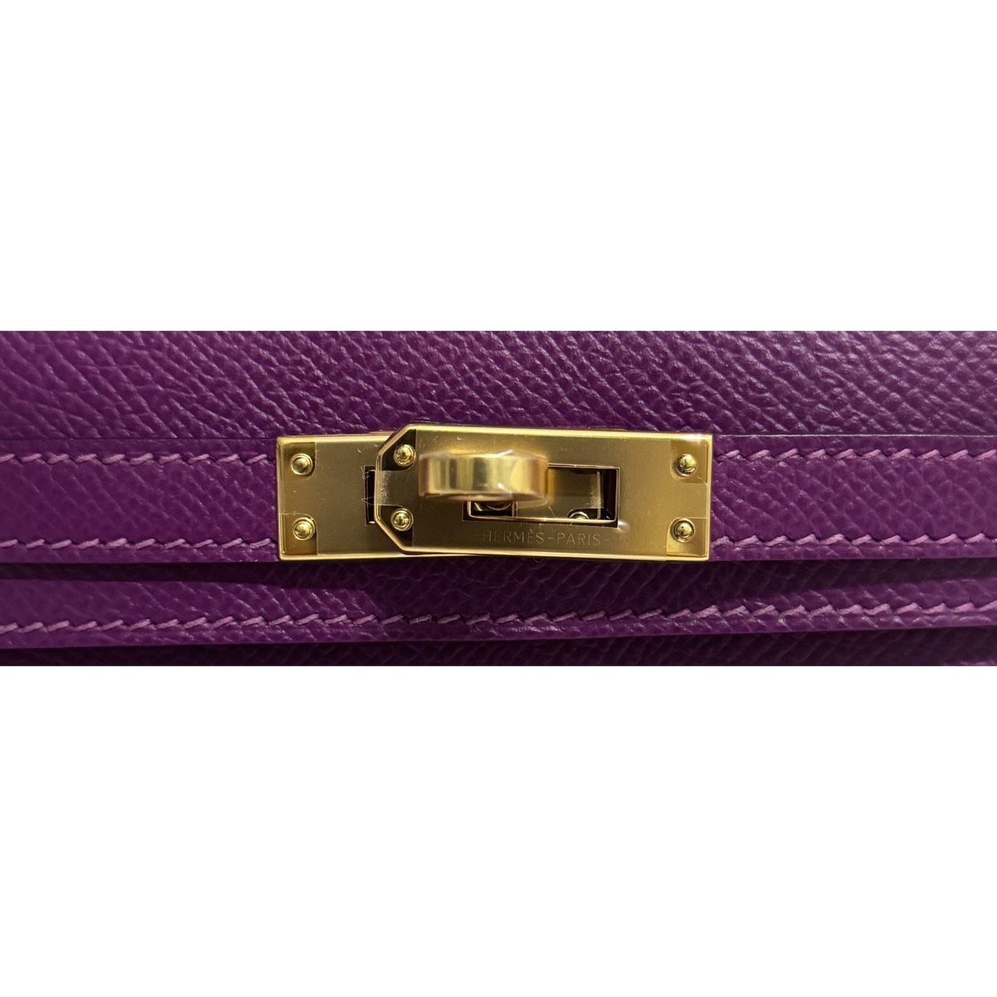 Hermes Kelly Mini 20 Anemone Purple Epsom Leather Gold Hardware RARE