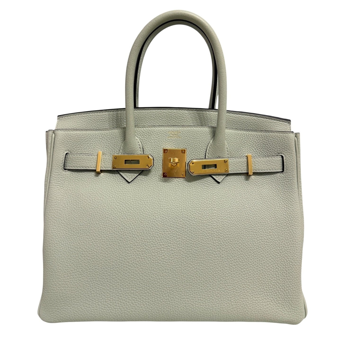 Hermes Birkin 30 Gris Neve Gray Togo Leather Gold Hardware Handbag Rare