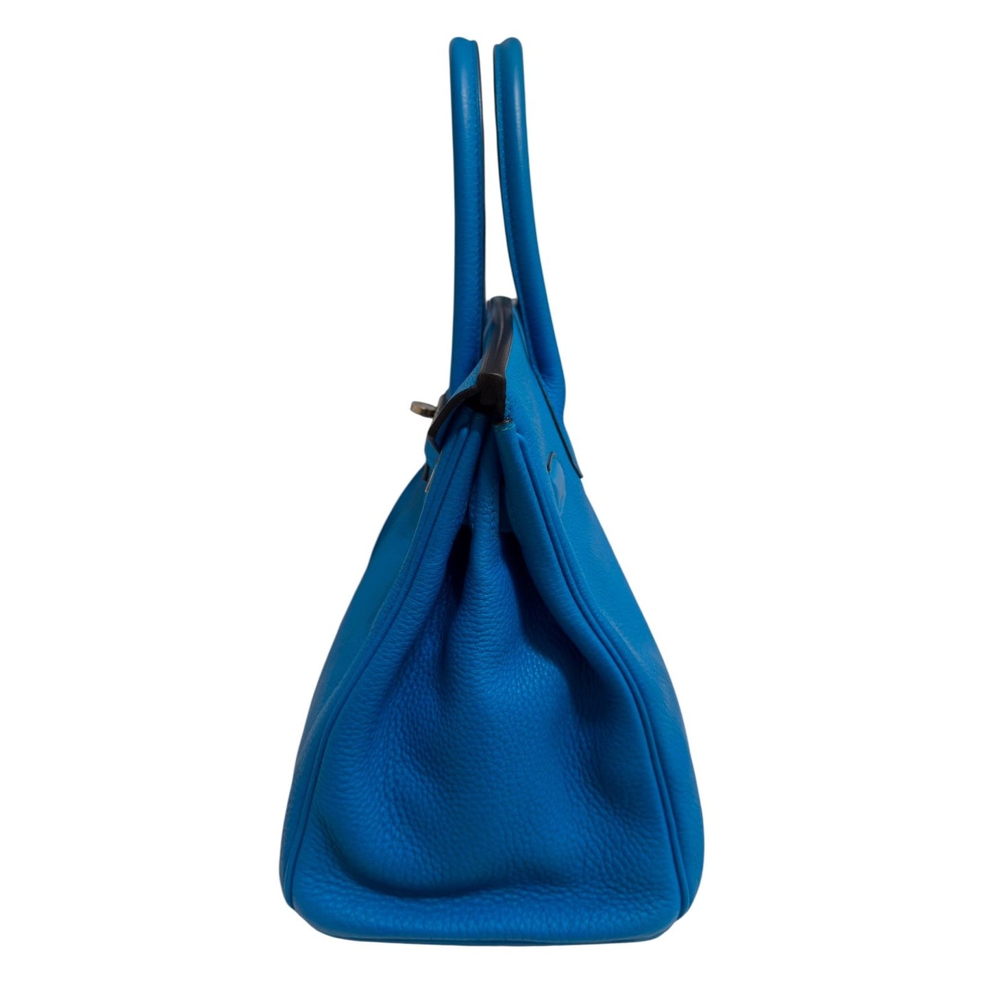Hermes Birkin 30 Verso Blue Zanzibar Malachite Togo Leather Palladium Hardware
